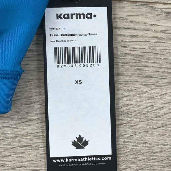 Karma Yoga Tessa Blue Sports Bra - Picture 5 of 6